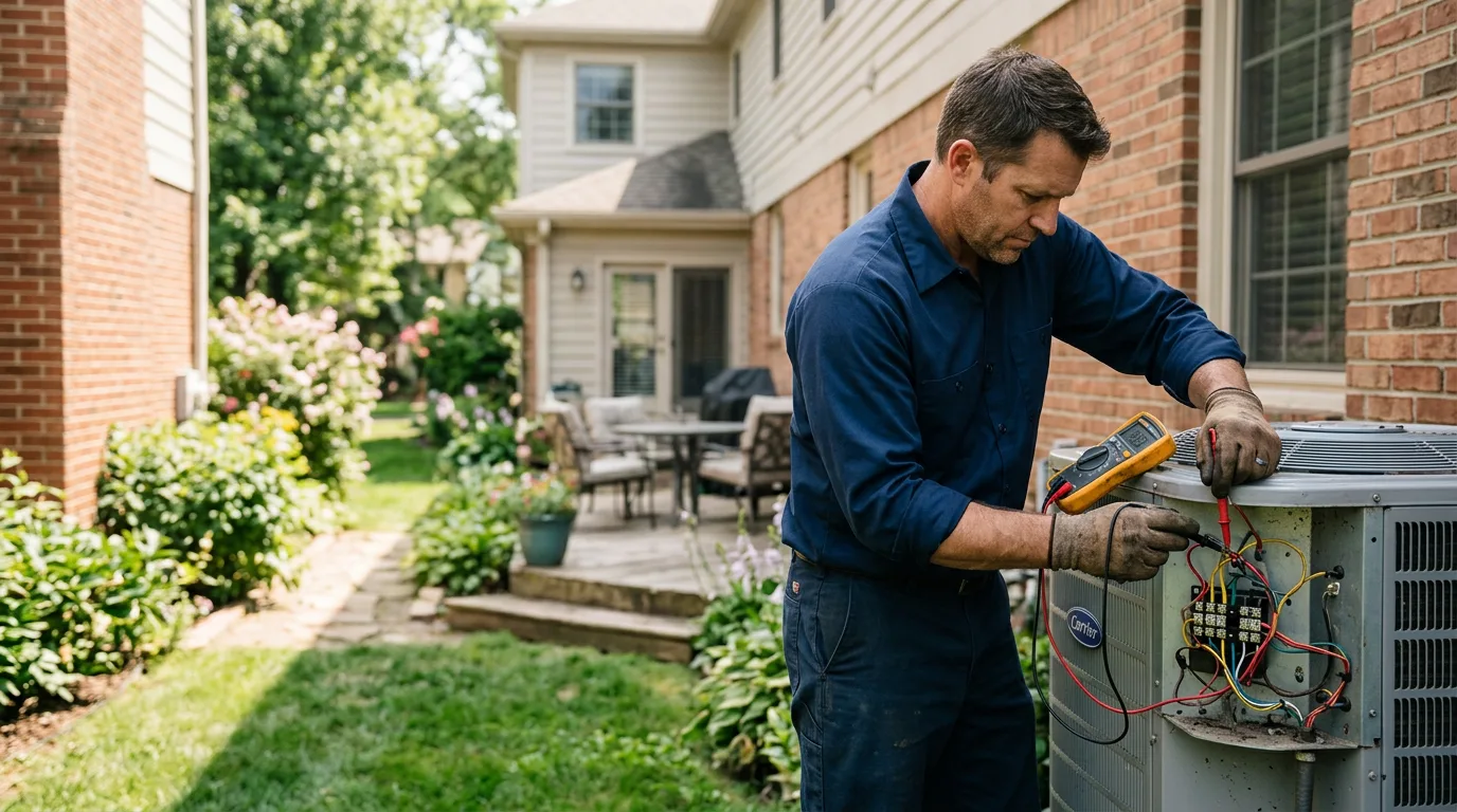 HVAC technician working near Greenfield, OK